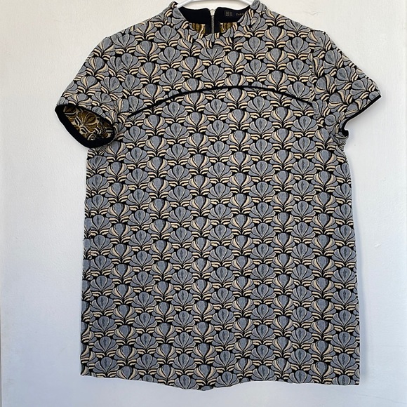 Zara Basic - M women’s Hippie Jacquard Embroidered Mini Dress - Picture 4 of 10